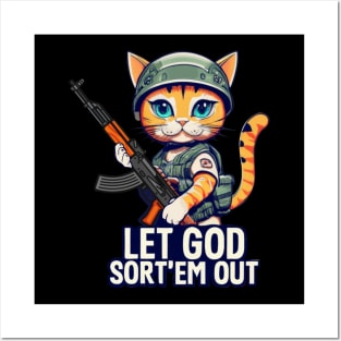 Kitten soldier Posters and Art